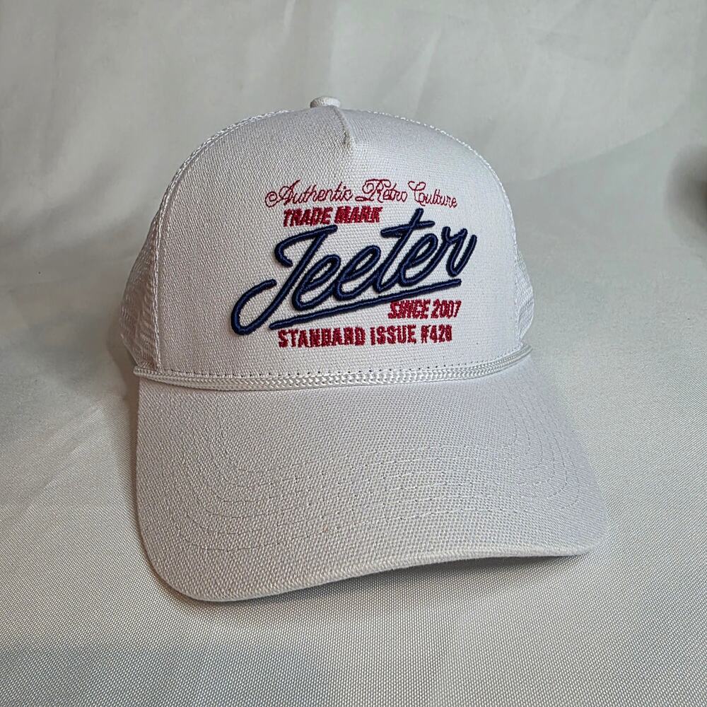 Jeeter Apparel Brand White Baseball Cap NWT Streetwear Logo Hat Men/Women